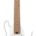 Donner HUSH X PRO Electric Guitar Kit - Smart Travel Guitar with Dozens of Preset Combinations, 7 Tone Sim Options, Metallic White