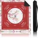 DEVPNR Mahjong Mat for Table with Black Carrying Bag, 32.6"x32.6", Red | Non-Slip Table Cover, Noise-Reducing, with Rules, Easy Storage, for American Mahjong, Poker, Card & Board Games