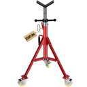 VEVOR Adjustable V-Head Pipe Stand with Casters 71–132 cm, Folding Steel Pipe Support 0.32–30.48 cm, Max Load 1134 kg