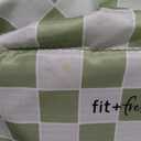 Fit & Fresh Cromwell Drawstring Lunch Bag for Women, Complete Lunch Set with 2 Containers, Stain-Resistant, Leak-Resistant, Back to School Essential, Teacher Lunchbox, Pistachio Checker Board (Green)