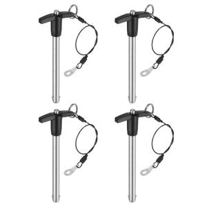 Uxcell 4Pcs T Handle Lock Pins, 9.5mm x 90mm Usage Length Stainless Steel Push-Button Quick Release Pin