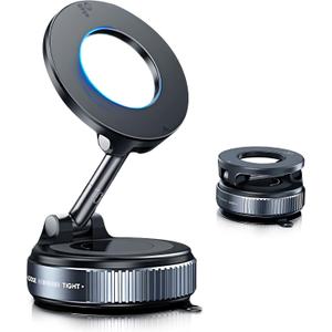 Magnetic Phone Holder for Car - Suction Cup Phone Mount for Magsafe, Universal 360 Dashboard Phone Holder Vacuum Cell Phone Holders for Your Car/Gym/Mirror Car Mount for iPhone & Android