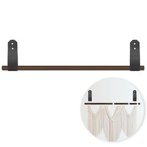 Seanlendery Wooden Tapestry Adjustable Hanger Telescopic Rod Aesthetic Wall Hanging Rod Rustic Solid Wood Rug Hanger for Tapestries Blankets Curtains Dream Catcher Wall Decoration (9-28.7 Inch)