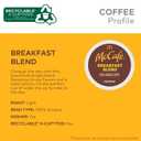 McCafe Breakfast Blend Coffee, Keurig Single Serve Keurig K-Cup Pods, Light Roast, 96 Count (4 Packs of 24) (EXP 06/01/27)