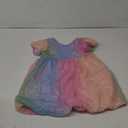 IBTOM CASTLE Toddler Baby Girl Sequin Dress Ruffle Sleeve Gradient Rainbow Sparkle Birthday Dress Summer Fancy Party Dress (5-6 Years, Pink)