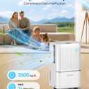 34 Pints Dehumidifier for Basement with Drain Hose Up to 2500 Sq.Ft, Compressor Dehumidifiers for Home, Bedroom, Bathroom, Large Room, 3 Modes, Intelligent Humidistat, Auto Shut-off, 24H Timer, White