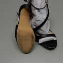 Stiletto Women High Heels: 4.3 Inch Comfortable Heels Prom Party Wedding, Peep Toe Platform Heels, Black White Silver Gold Strappy Heel Sandals, Size 8