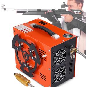PCP Air Compressor, 4500 PSI / 30 MPa, 350W Motor, Built-in Adapter & Cooling Fan, 12V DC or 110V / 220V AC Power, Auto Stop, Water/Oil-Free for Air Rifle, Paintball, HPA Tanks(CS6-Plus)