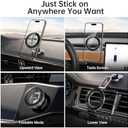 SYNCWIRE Fits MagSafe Car Mount, [All-Metal] Magnetic Phone Holder for Car, [Flexible Three-axis] 360 Rotation Magnetic Car Mount Strong Magnets Car Phone Holder Fits iPhone 16 15 14 13 12 Pro Max (Titanium Silver)