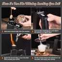 Cocktail Smoker Kit With Torch, 6 Flavors Wood Chips, Drink/Bourbon/Old Fashioned Smoker Kit, Whiskey Gifts for Men, Dad, Husband,Boss, Boyfriend (Without Butane) (Black)