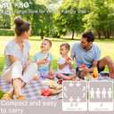 Extra Large Picnic Blanket 80''x 80'' Waterproof Foldable Picnic Mat for Beach, 5-Layer Outdoor Blanket for 6 to 8 Adults,Camping Grass Lawn Park Accessories Couple Park Wedding Registry(Brown)