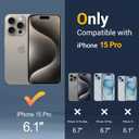 2 x for iPhone 15 Pro Case, Compatible with Magsafe, Anti-Yellowing, Military-Grade Protection, Shockproof Slim Magnetic Phone Case Cover, Black