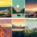 YULIDECO National Park Diamond Art Kits for Adults,5D Lanscape Diamond Art 6-Piece Set,DIY Full Drill Diamond Painting Kit,Home Wall Decor Diamond Painting (12x16 Inch)