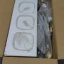 3-Lights Black and Gold Bathroom Light Fixtures Over Mirror, Modern Brushed Gold Vanity Lights for Bathroom, Sconces Wall Lighting with Square Glass Shade for Mirror Bedroom Hallway