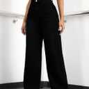 Straight Leg Jeans for Women,High Waisted Wide Leg Loose Stretchy Boyfriend Denim Pants Baggy Jeans for Women (Black, XL)