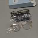 IBOANN Chic & Comfy Blue Light Glasses for Women - 3-Pack Round Frames, Screen-Ready Style with UV Protection Coating