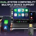 Wireless CarPlay Adapter Android Auto Wireless Adapter, 5.8GHz Wi-Fi Plug & Play,Mini and Stable iOS 10+/Android 10+, Fast Auto-Connect for Cars 2016+ (1Pcs)