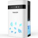 TENKER Dehumidifier for Home, 77oz Water Tank (1000 sq.ft) Dehumidifiers, Quiet Dehumidifier with Auto Shut Off, Sleep Mode, 7-Color LED Light for Closet Bedroom Bathroom RV, White