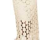 Cicy Bell Womens Hollow Out Maxi Skirts Summer High Waisted Boho Fringe Hem Long Skirt (Beige, S)