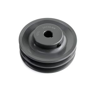 QWORK 2AK4458 Double Groove Pulley/ Sheave, 4.25"OD 5/ 8" Bore, AK Fixed Bore Pulley, for A, 3L & 4L (A & AX) V-Belts, Cast Iron