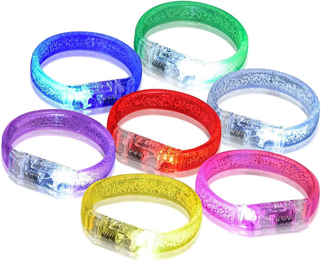 M.best 35pcs Glow Bracelets Glow in The Dark Party Supplies Bracelets Toys for Kids Birthday Halloween Christmas Party Favors
