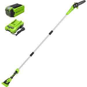 Greenworks 40V 8-Inch Cordless Polesaw, 2.0Ah Battery and Charger Included PS40B210