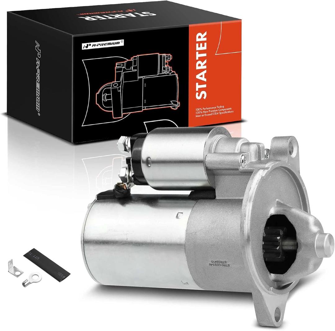 A-Premium Starter Motor Compatible with Ford F150 1992-1996, F250 1992-1997, F350 1992-1997, Bronco 1992-1996, Manual Transmission, 12V 1.4KW Clockwise 10 Teeth, Replace# F2TU-11000-AA, F7PU-11000-FA
