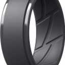 ThunderFit Men's Silicone Rings 10mm Wide 2.5mm Thick Rubber Bands, Breathable, Variety Multipack 1-10 (Pack ZM: Dark Grey)