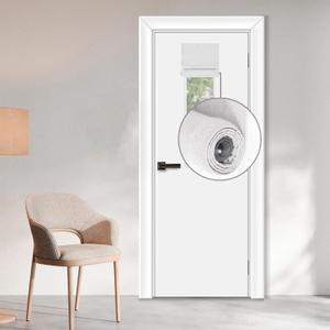 WdFour 100% Blackout Classroom Door Curtains - UV Protection & Privacy, Easy-to-Install Roller Blinds for Windows, (10Wx42L,Greyish White,1Piece).