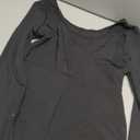 GOKATOSAU Women's Sexy Long Sleeve Bodycon Solid Outfits Club Rompers Jumpsuits (Large, Black)