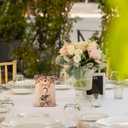 Chunful Wooden Wedding Table Numbers 1-10 for Wedding Reception, 4"x6" Rustic Eucalyptus & Floral Table Number Double-sided Signs for Centerpiece, Banquet, Party Decoration(Flowers Style)