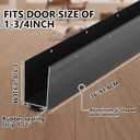 Yaocom 2 Pack U Shape Screw on Under Door Seal 36 Inch Aluminum and Rubber Door Threshold Extension with Draft Stopper for Home Prevents Hot and Cold Air, Dust and Insects, Suitable for 1-3/4 Inch