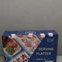DELLING Large Serving Platter Set 16/14/12inch Large Serving Tray - Rectangular White Serving Trays for Party, Sushi, Oven Safe Dinnerware Set of 3, White