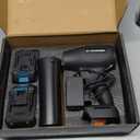 Cordless Leaf Blowers with 2 X 4.0Ah Batteries and Charger, 800000RPM Handheld Leaf Blower & 6 Speed Mode, Lightweight Mini Turbo Jet Blower, Rechargeable Leaf Blower for Lawn Care, Patio, Car, Drying