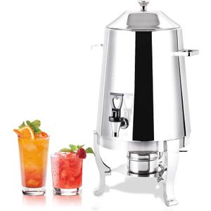 13L Hot Beverage Dispenser Coffee Chafer Urn Stainless Steel Chafer Urn commercial Electric Coffee Urn for Coffee Chocolate Juice Tea Hot & Cold Drinks About 50cup (13L)
