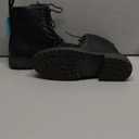 ICHIGO Women’s Fashion Ankle Booties Causal 8-Eye Side Zipper Lace-up Combat Boots(Black 9)