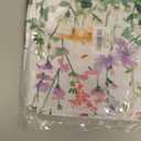 Spring Wildflowers Curtain Valance for Windows Floral Pink Rod Pocket Window Treatments 2 Panels Short Curtains for Kitchen Windows Bathroom Bedroom,42 x 12 Inch