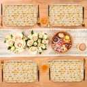 50Pcs Passover Matzah Party Plates 10" x 6.5" Passover Seder Paper Plates Disposable Pesach Matzo Themed Plate for Kids Adults Seder Festival Holiday Party Decoration