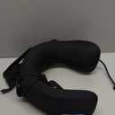 Neck Pillow Airplane,Travel Pillow with Strap,Combo 3D Eye Mask for Sleep,Dual-Density Supportive Foam Travel Neck Pillow for Airplane Flights,Car Road Trip Travel Essentials Black