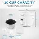 AROMA Professional Digital Rice Cooker, 10-Cup (Uncooked) / 20-Cup (Cooked), Slow Cooker, Multicooker, Steamer, Oatmeal Cooker, Auto Keep Warm, Saut-then-Simmer, 4 Qt, White, ARC-1230W