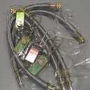 Hotop 4 Pieces Valve Stem Extension Stainless Steel Braided Extenders, 6 Pieces 45 90 135 Degree Brass Extenders for Cars Trucks Motorhome Trailer Rv Trailer Vehicle(7 Inch, 12 Inch,Silver)