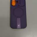 SURITCH for iPhone 17 Case with Camera Control Cover, Camera Slide Cover and Adjustable Kickstand, Compatible with MagSafe, Shockproof Bumper Protective Cases 6.3 Inch, Dark Purple