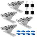 6+2 Wheel Unistrut Trolley with Limiter, Hoist Trolley Kit for Electric Hoist, Anti-Lock & Anti-Fall, for All 1-5/8" Wide or Taller Strut Channel, for Garage/Workshop Silent Systems (4pack)