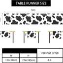 2 x Linen Cow Print Table Runner Cow Print Table Cloth for Parties Farm Cowboy Themed Birthday Party Home Kitchen Dining Room Table Decorations 13x72 Inch