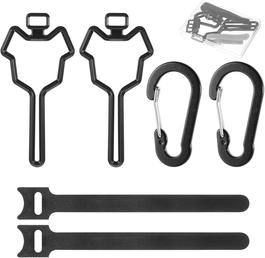 5PCS Dog Bag Dispenser Dog Waste Bag Holder Metal Doggie Bags Holder for Leash Dog-Walking Accessories Dog-Poop Bags Carrier for Walking Running Bicycle Accessory(Black)