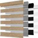 Cordless Zebra Blinds for Windows Brown 24" W x 72" H