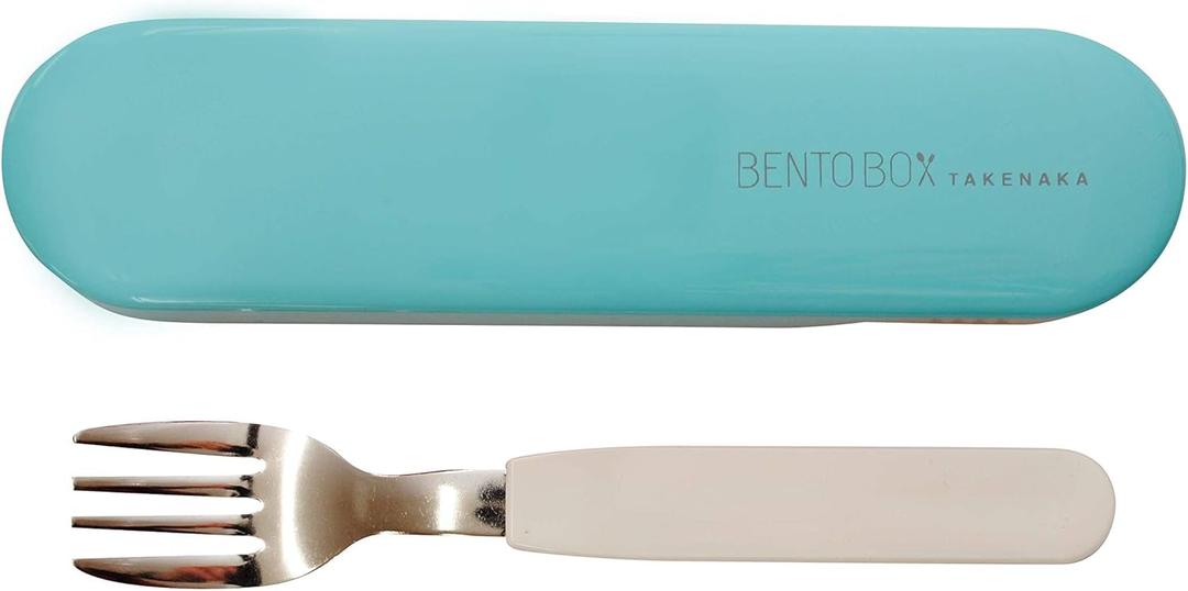 Fork and Case, Eco-Friendly Lunch Accessory, Made in Japan, Takenaka Bento box (Blue Ice)