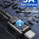 USB A to USB C Cable 15FT Extra Long, USB C Cable Fast Charging, Upgraded Extra Durable Braided USB C Cord for iPhone 17 16 15 Pro Max, MacBook Pro, Sam sung Galaxy S10 S9 Plus, LG and More-2Pack
