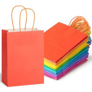 Mr. Pen- Paper Gift Bags with Handles, 32 Pack, 8.3" x 5.9" x 3.1", Small Kraft Paper Bags with Handles Bulk, Ideal for Gifts, Weddings, Baby Showers, Birthdays, Shopping, Party Favor