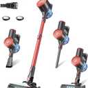 HOUSBRUSH Cordless Vacuum Cleaner with Self-Standing, 40KPA Stick Vacuum Cleaners for Home, 8-in-1 Lightweight Rechargeable Vacuum, 7-Layer Filtration,Ideal for Carpet, Pet Hair, Hardwood Floors